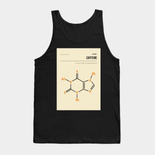 Caffeine Molecule Vintage Book Cover Poster Tank Top